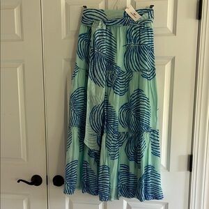 Vineyard Vines Blue Tiered Midi Skirt Resort Wear